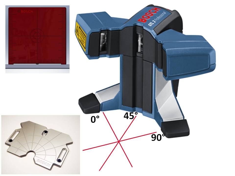 Máy quét tia laser Bosch GTL 3 3tia, Máy lát gạch laser Bosch GTL3