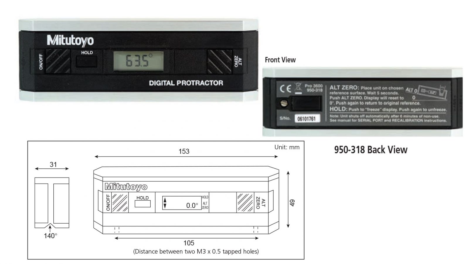 Nivo Mitutoyo 950-318 Pro3600