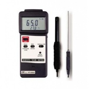 Máy đo độ ẩm và nhiệt độ Lutron HT-3006A 10~95% RH, 0~60°C, có Que đo, Máy đo độ ẩm và nhiệt độ