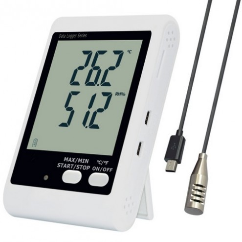 Máy đo nhiệt độ và độ ẩm Yowexa DWL-20E Lưu 32.000 kết quả đo, có cảnh báo, kết nối máy tính