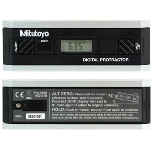 Thước đo góc nghiêng hiển thị số Mitutoyo 950-318 Pro3600 90°x4, Thước đo góc nghiêng