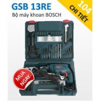 Bộ máy khoan Bosch GSB 13RE hộp nhựa 100 chi tiết